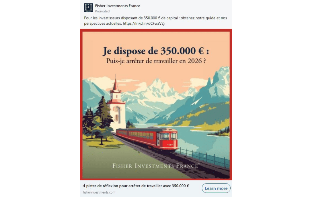 Fisher Investments France publicité LinkedIn