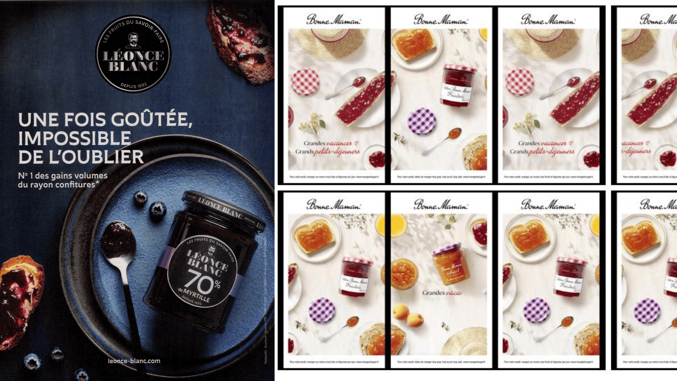 Leonce Blanc et Bonne Maman, top annonceurs publicitaires pendant la Chandeleur